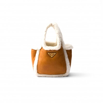 PRADA SHEARLING MINI HANDBAG 1BA349 (18*15.5*10cm) 